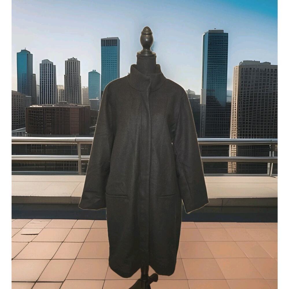 NWT! Old Navy Coat Mid Length Black Plus Size 3XL